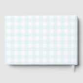 Water Droplets Gingham Boy Baby Shower ゲストブック (裏面)