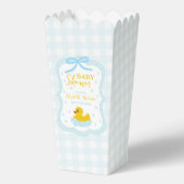Water Droplets Gingham Boy Baby Shower フェイバーボックス (正面)