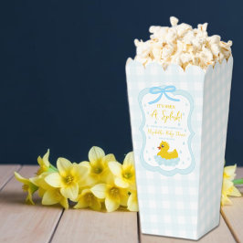 Water Droplets Gingham Boy Baby Shower Thank You フェイバーボックス