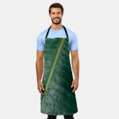 Water droplets on banana leaf エプロン (着用した状態)