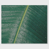 Water droplets on banana leaf ラッピングペーパー (フラット)
