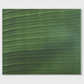 Water droplets on green leaf ラッピングペーパー (フラット)