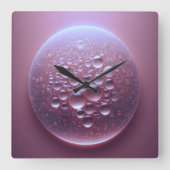 water drops スクエア壁時計 (正面)