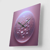 water drops スクエア壁時計 (傾斜)
