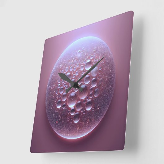 water drops スクエア壁時計 (傾斜)