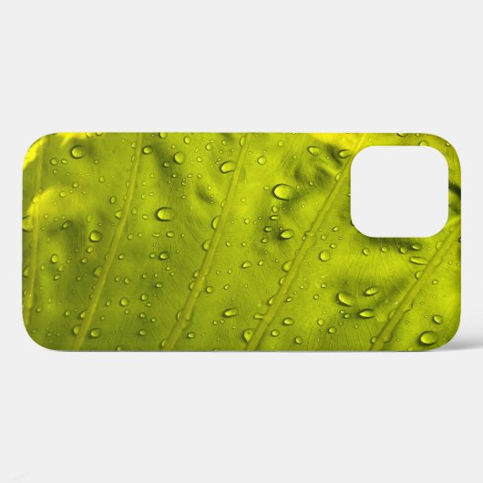 Water drops on green leaf Case-Mate iPhoneケース (裏面 (横))
