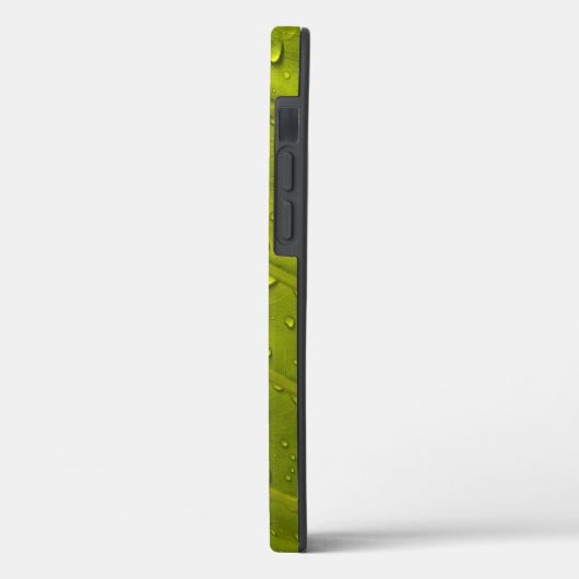 Water drops on green leaf Case-Mate iPhoneケース (裏面 / 左)
