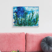Water Edgeキャンバス上の虹彩プリント キャンバスプリント (インサイチュ (リビング))