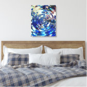 WATER Element Ripple Patternラップされたキャンバスプリント キャンバスプリント (インサイチュ (寝室))