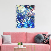 WATER Element Ripple Patternラップされたキャンバスプリント キャンバスプリント (インサイチュ (リビング))