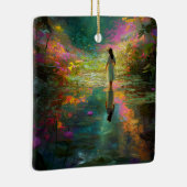 Water Fairy with Soft Pastels and Water Lilies セラミックオーナメント (右)