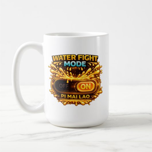 Water Fight Mode ON (Gaming Style) Mug コーヒーマグカップ (左)