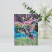 Water Flow Through Abstract Mixed Media Collage ポストカード (スタンド正面)