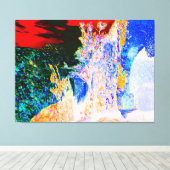 Water Fountain Abstraction キャンバスプリント (インサイチュ (ウッドフロア))