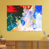 Water Fountain Abstraction キャンバスプリント (インサイチュ (リビング))