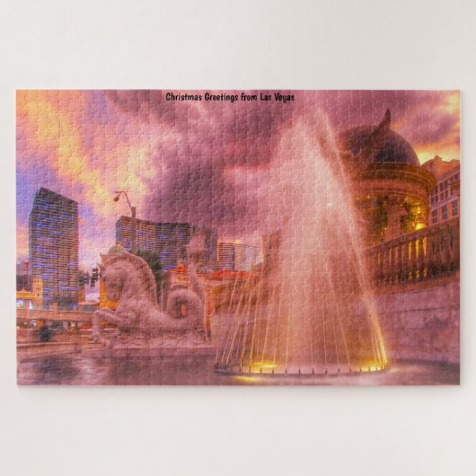 Water Fountains in Las Vegas Jigsaw Puzzle ジグソーパズル (横)
