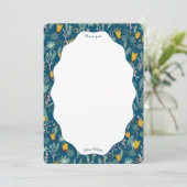 Water Garden Floral Bridal Shower Cute CUSTOM サンキューカード (スタンド正面)