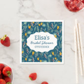 Water Garden Floral Bridal Shower Cute CUSTOM スタンダードカクテルナプキン (インサイチュ)