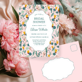 Water Garden Floral Bridal Shower Cute CUSTOM  ポストカード