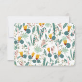 Water Garden Floral Bridal Shower Cute CUSTOM 出欠カード (裏面)