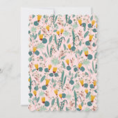 Water Garden Floral Bridal Shower Cute CUSTOM  招待状 (裏面)