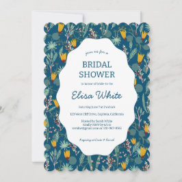 Water Garden Floral Bridal Shower Cute CUSTOM  招待状