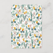 Water Garden Floral Bridal Shower Cute CUSTOM QR エンクロージャーカード (裏面)