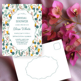 Water Garden Floral Bridal ShowerCUSTOM Invitation ポストカード