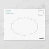 Water Garden Floral Bridal ShowerCUSTOM Invitation ポストカード (裏面)