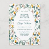 Water Garden Floral Bridal ShowerCUSTOM Invitation ポストカード (正面)