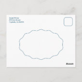 Water Garden Floral Bridal ShowerCUSTOM Invitation ポストカード (裏面)