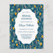Water Garden Floral Bridal ShowerCUSTOM Invitation ポストカード (正面)