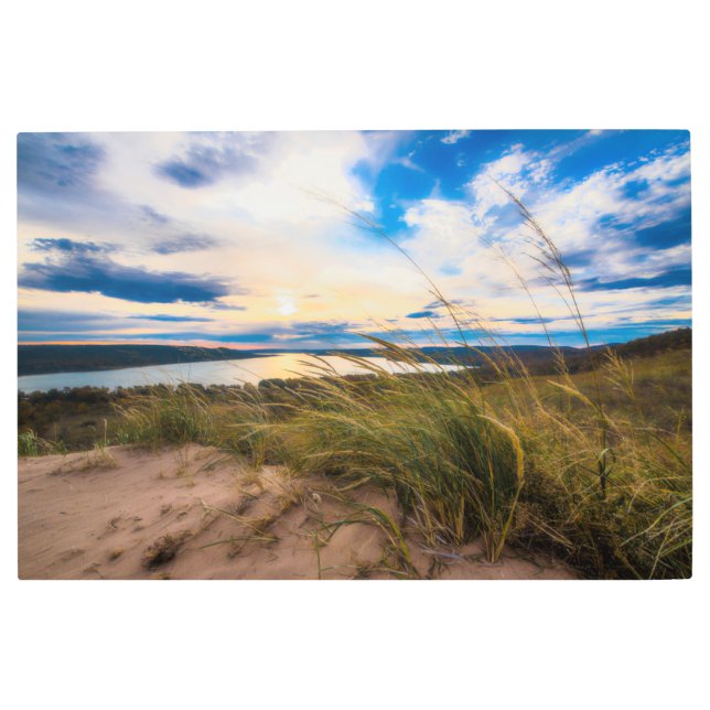 Water | Glen Lake Sleeping Bear Dunes Michigan メタルプリント (正面)