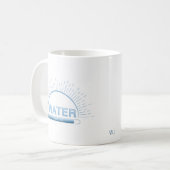 Water Good Day Blue Minimal Mug コーヒーマグカップ (正面左)