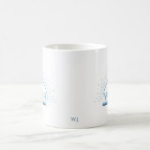 Water Good Day Blue Minimal Mug コーヒーマグカップ (中央)