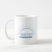 Water Good Day Blue Minimal Mug コーヒーマグカップ (左)