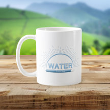 Water Good Day Blue Minimal Mug