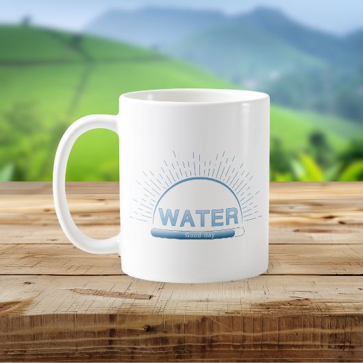 Water Good Day Blue Minimal Mug コーヒーマグカップ