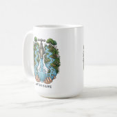 Water Is Life | Nature Ecosystem Conservation Art コーヒーマグカップ (正面左)