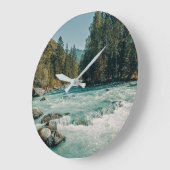 Water | Kucherla River, Altai Mountains ラージ壁時計 (傾斜)