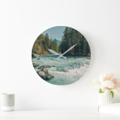 Water | Kucherla River, Altai Mountains ラージ壁時計 (ホーム)