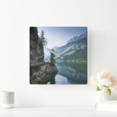 Water | Lake Gosau Salzkammergut Austria スクエア壁時計 (ホーム)