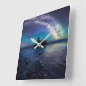 Water | Lake Superior Minnesota スクエア壁時計 (傾斜)