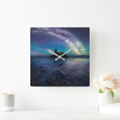 Water | Lake Superior Minnesota スクエア壁時計 (ホーム)