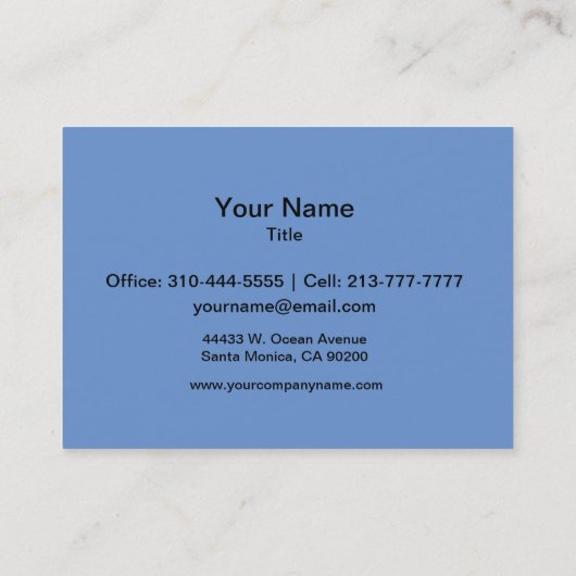 Water Lilies 名刺 (裏面)