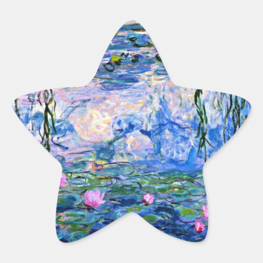 Water Lilies, 1919, by Claude Monet, Star Sticker 星シール (正面)