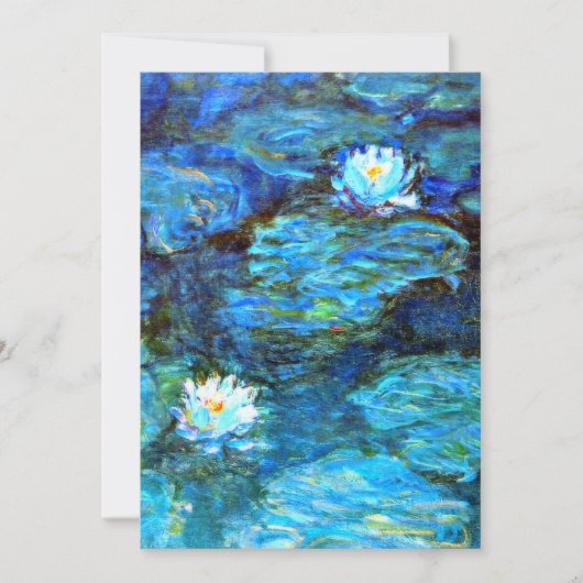 Water Lilies (blue) by Claude Monet シーズンカード (正面)