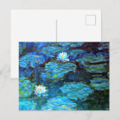 Water Lilies (blue) by Claude Monet シーズンポストカード (正面/裏面)