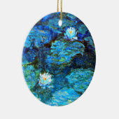 Water Lilies (blue) by Claude Monet セラミックオーナメント (右)
