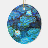 Water Lilies (blue) by Claude Monet セラミックオーナメント (左)